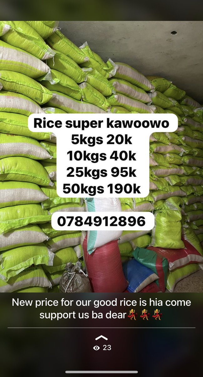 shallonshavy's tweet photo. Hey 👋 we are Shavy traders 
Located in Kireka near shell Namugogo road we also do deliveries call or watsup us on 0784912896. 
We sell nice rice,posho, beans, cowpeas, sigiri ,best milletflour etc support me 🙏🙏 https://t.co/ej7m9R5PY8