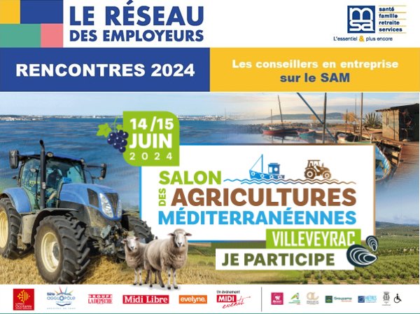 msa_languedoc's tweet photo. 🚜Vendredi 14 juin, venez à la rencontre de nos conseillers en #entreprise au #SAM, stand P6, salle Marcel Peysson. Une question, un besoin d'accompagnement sur la DSN ou le TESA, l'installation..., ils vous attendent de 10h à 16h.
#lereseaudesemployeursMSA #exploitant https://t.co/WDZAtrJkEx