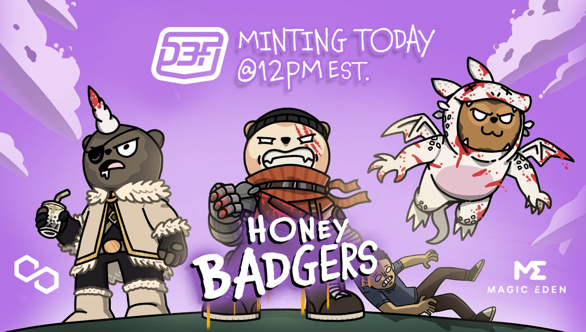D3fenders's tweet photo. The very first anti-wallet drain security for EVM launches TODAY.

Introducing the Honey Badgers, launching on @MEonPolygon.

This is your unlimited access pass to being more safu than you ever dreamed possible.

12 PM EST - https://t.co/hgrsz7ANBE

We are @0xPolygon 👿! https://t.co/fW2SuZFGCo