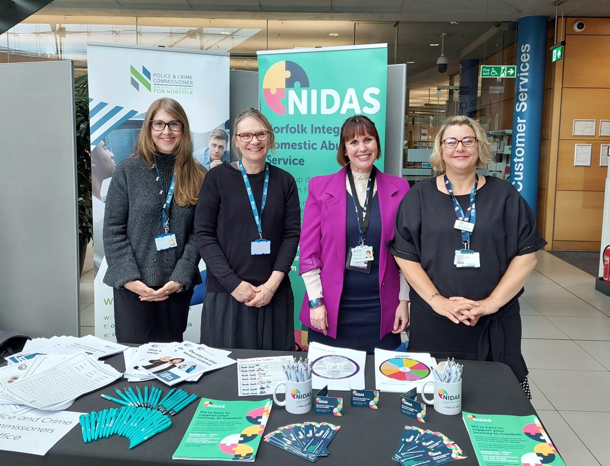NorfolkPCC's tweet image. We're @TheForumNorwich today for the @OpeningDoorsLD event #HealthyHappySafe with @NorfolkPolice and @NIDASNorfolk. Come and say hello and get advice on how to stay safe.