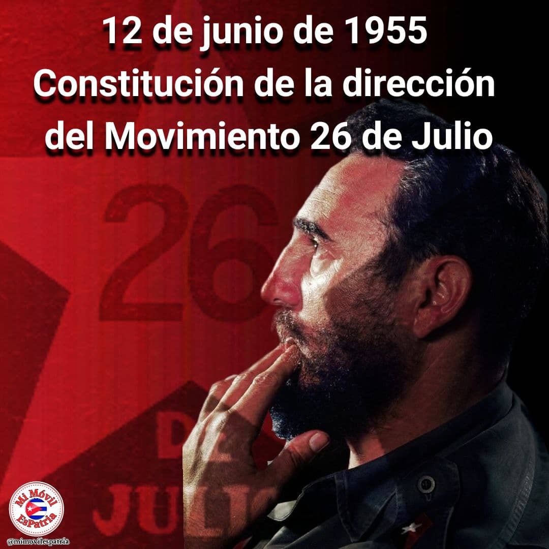 Aniversario de constituido la Dirección del Movimiento 26 de julio.
#CubaViveEnSuHistoria #CubaMined #PinardelRío