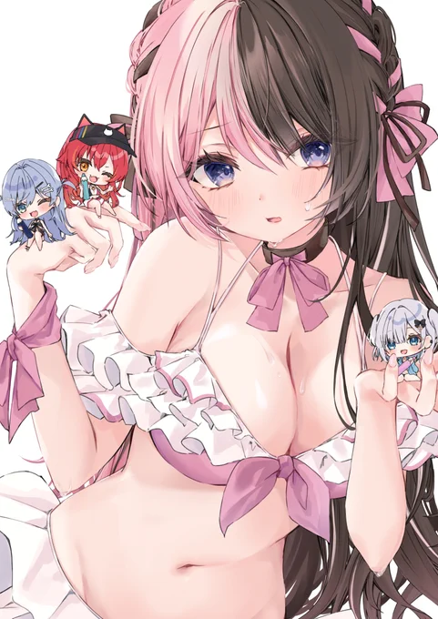 みんな大好き水着の時期!#ひなのの絵なの #くろむアーツ #ねこたぺすとりー #すぅあーと 
