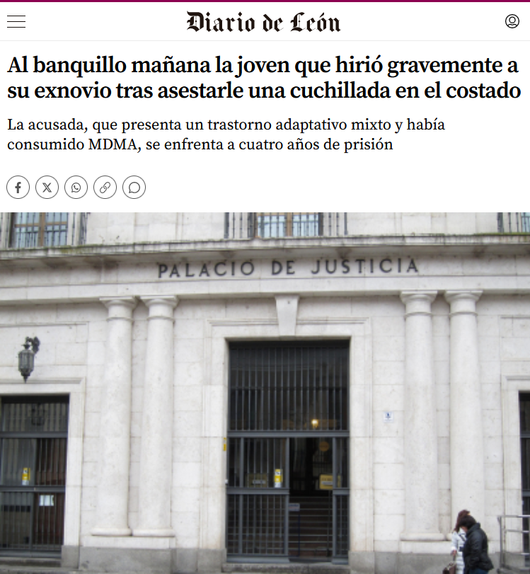 FundaHOM's tweet photo. ·La chica fue a la casa de su exnovio, y en cuanto le abrió la puerta le asestó una puñalada en el costado.
·Una hora antes ya le había dicho lo que iba a hacer a un amigo de su ex.
·La fiscalía le pide 4 años de prisión por intento de homicidio y orden de alejamiento.
https://t.co/zpt1dxVsvm