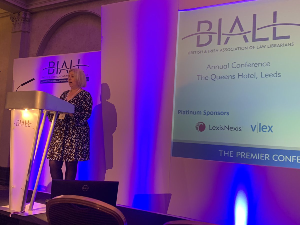 In Leeds for the <a href="/biall_uk/">BIALL</a> #BIALL2024 annual conference - BIALL President Julie Christmas giving her opening remarks. Let the fun begin!