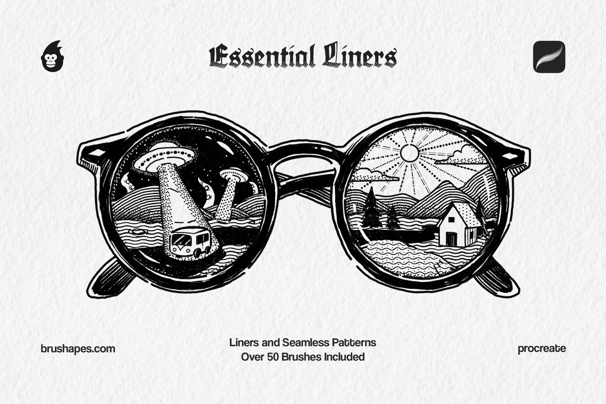 brushapes's tweet photo. Essential Liner Brushes, a universal and advanced selection of fine liners for everyone who ever made patterns, shapes, and doodles with those. And for those, who want them for more advanced art.
https://t.co/aa1P9XShBX https://t.co/fYRM3lZPE0