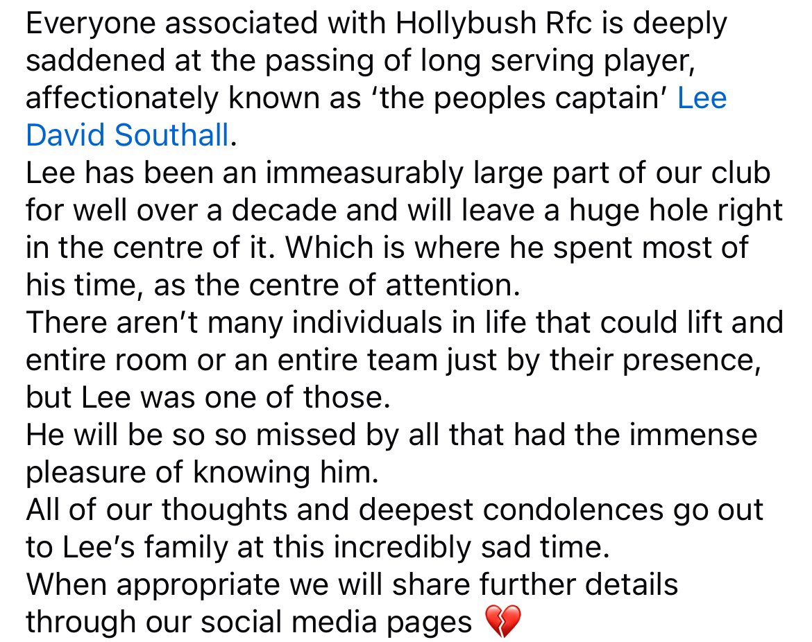 HollybushRugby's tweet photo. 💔💔💔

The peoples captain forever ⚫️🔶 https://t.co/Oi5AjNEV1y