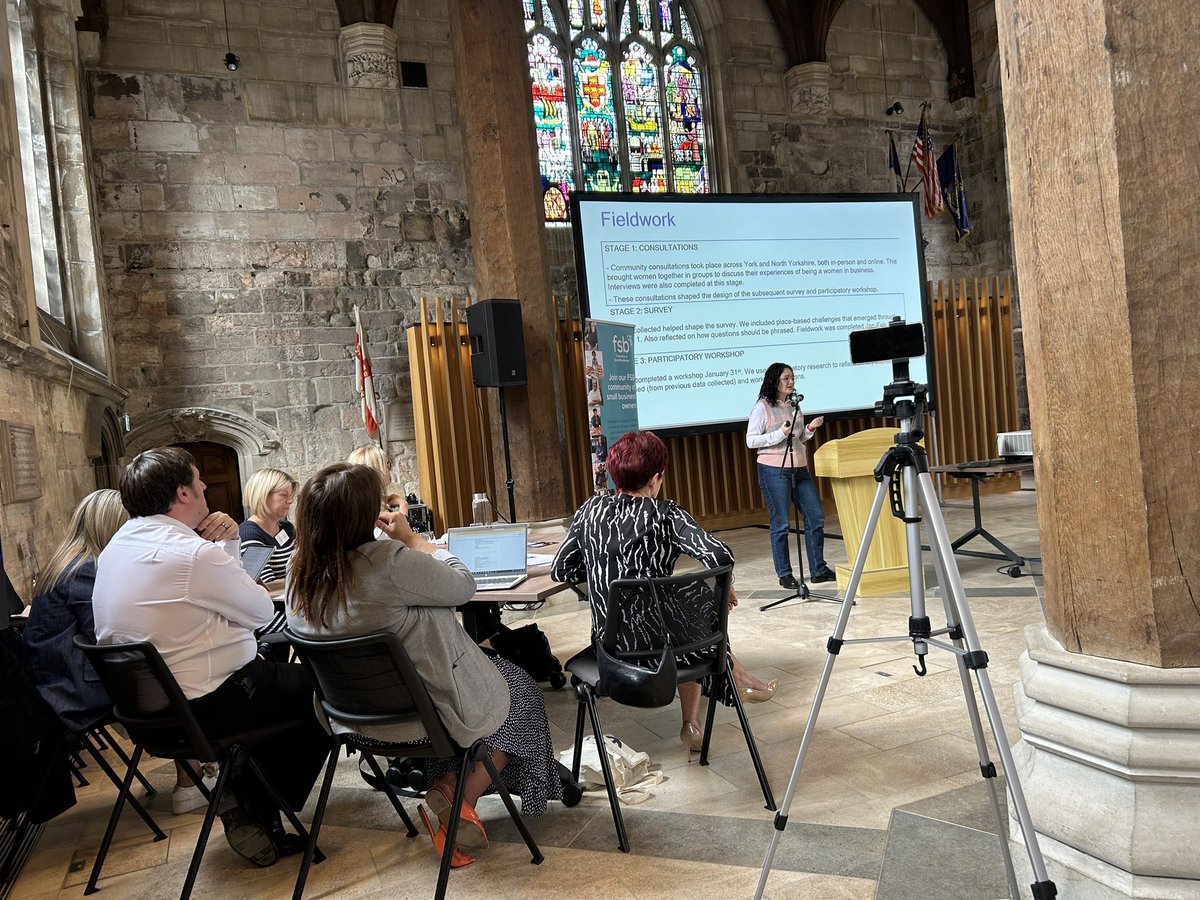 I may be a policy geek, but loving hearing about the research and findings from  Rebecca at <a href="/Y_PERN_/">Y-PERN</a> <a href="/uoyentworks/">Enterprise Works at the University of York</a> <a href="/FSBNorthYorks/">Team</a> #newera