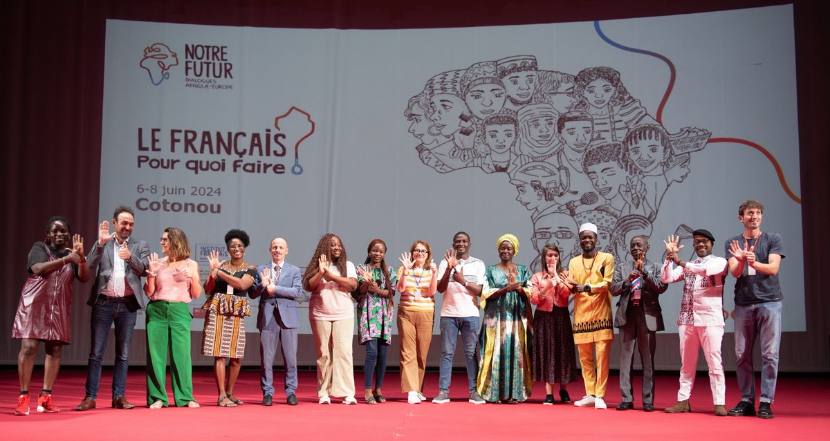 IF_Benin's tweet photo. [Norum Notre Futur] Clap de fin sur le forum "le français pour quoi faire ?"
Merci à tous pour ce grand moment de partage, de réflexion et de performances artistiques.
Rendez-vous à Salvador de Bahia 🇧🇷 pour la prochaine édition du Forum Notre Futur ! https://t.co/oCeeba9Wc0