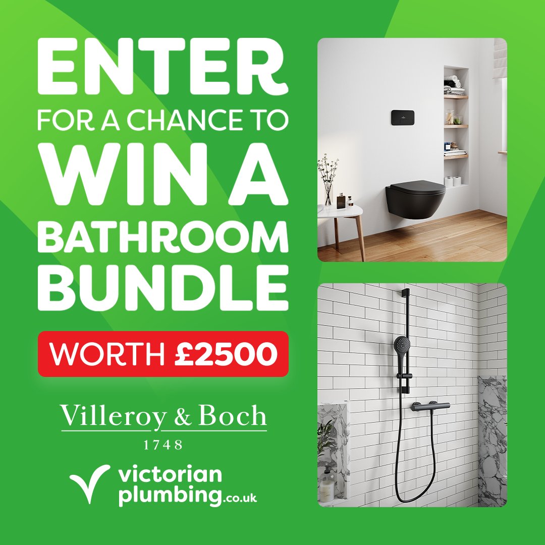 Victorianplumb's tweet photo. WIN A VILLEROY &amp; BOCH BATHROOM BUNDLE

For your chance to win: 

1) Like this post 
2) Tag a friend 
3) Enter your name and email address here https://t.co/E5wo5sTwMD

Competition closes at 23:59, 28/06/24. Must be 18 years or over. T&amp;C's apply. 

#Giveaway #Win https://t.co/3yYTyFnILq