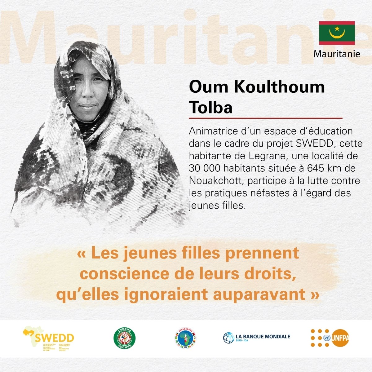 SWEDD Africa (@swedd_africa) on Twitter photo Découvrez les succès des projets #SWEDD dans notre livre "SWEDD en action", avec des témoignages inspirants de jeunes filles bénéficiaires, ainsi que d'hommes et de femmes engagés dans l'autonomisation des femmes.
👉🏿bit.ly/49LOkI8
<a href="/dienekeita/">Diene Keita</a>
<a href="/BM_Afrique/">Banque mondiale AFR</a>
<a href="/unfpamauritania/">UNFPA MAURITANIA</a> Découvrez les succès des projets #SWEDD dans notre livre "SWEDD en action", avec des témoignages inspirants de jeunes filles bénéficiaires, ainsi que d'hommes et de femmes engagés dans l'autonomisation des femmes.
👉🏿bit.ly/49LOkI8
<a href="/dienekeita/">Diene Keita</a>
<a href="/BM_Afrique/">Banque mondiale AFR</a>
<a href="/unfpamauritania/">UNFPA MAURITANIA</a>