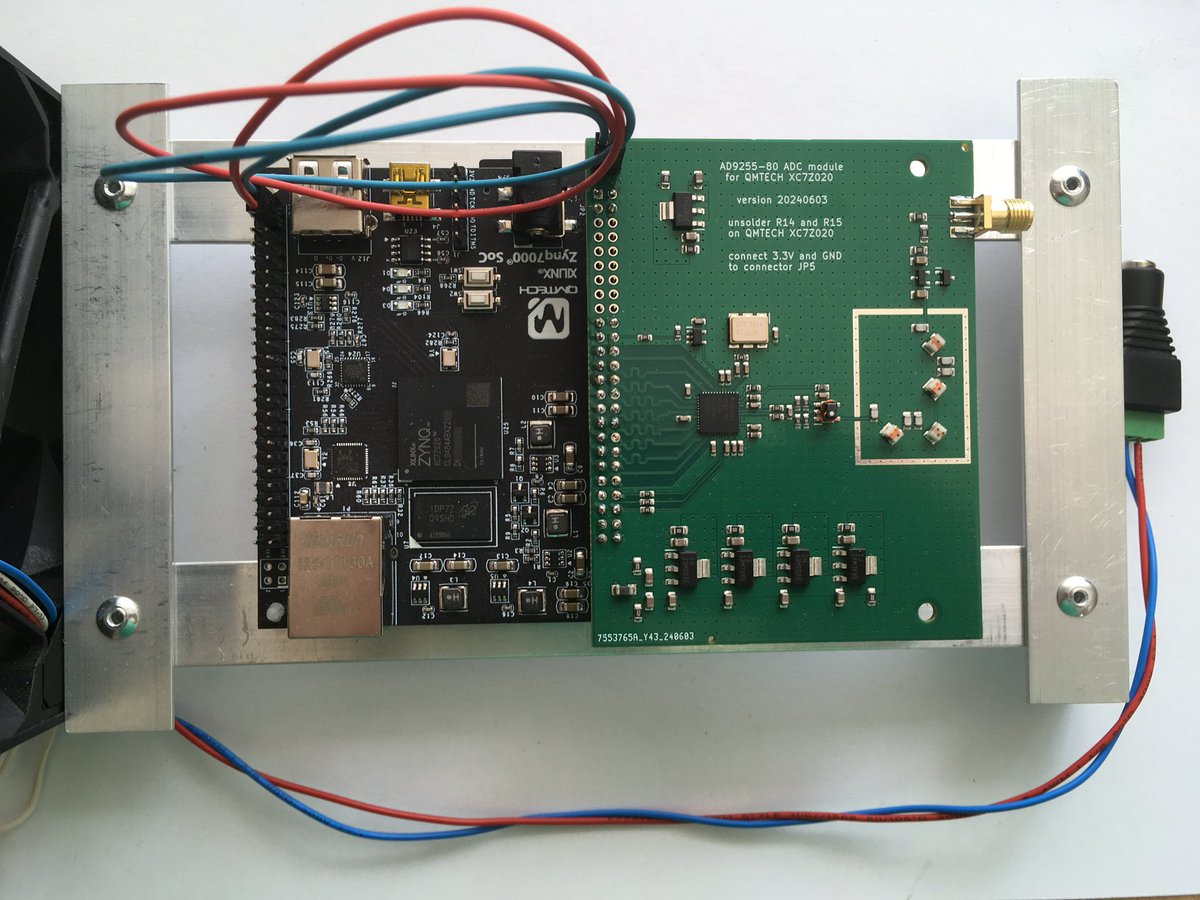 New #SDR design by Pavel Demin was put together in his lab. ADC board should arrive soon at my place 🎉👍 #hamradio