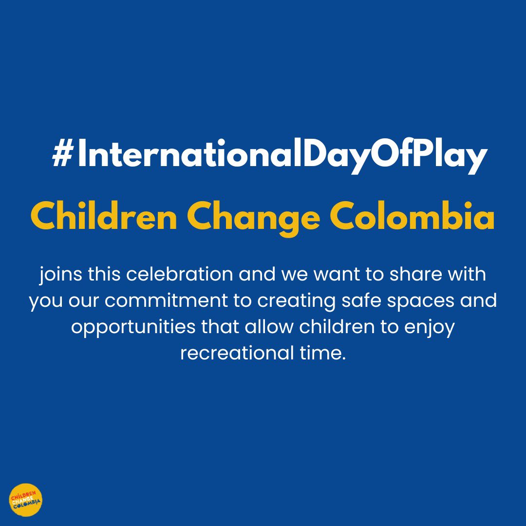 Join us in celebrating the International Day of Play 2024 with Children Change Colombia! 👫✨ Let's cherish the power of play to inspire creativity, build friendships, and nurture the bright futures of our children. 🌈💪 #DayOfPlay #ChildrenChangeColombia #PlayMatters