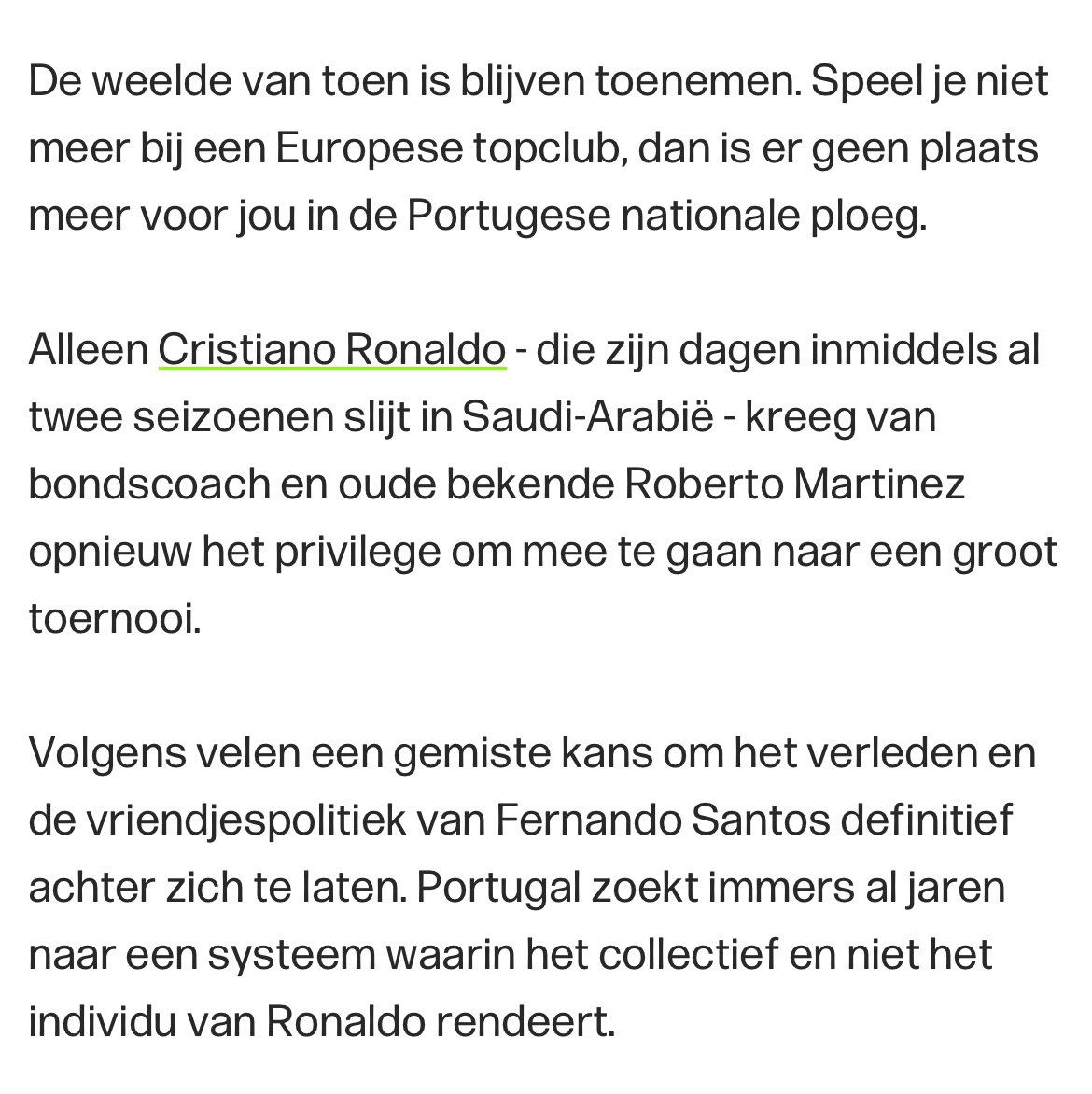 ManlikeSeplo's tweet photo. @sporza Zijn we klaar? Neen absoluut niet, want hier zijn nog verdere leugens. 

Is Ronaldo de enige die niet bij een Europese topclub speelt? Tellen we dan het Wolverhampton van Pedro Neto als topclub?

Of is Al Hilal van Ruben Neves niet in DEZELFDE COMPETITIE ALS RONALDO?

Schande. https://t.co/xW1brR8Ffo