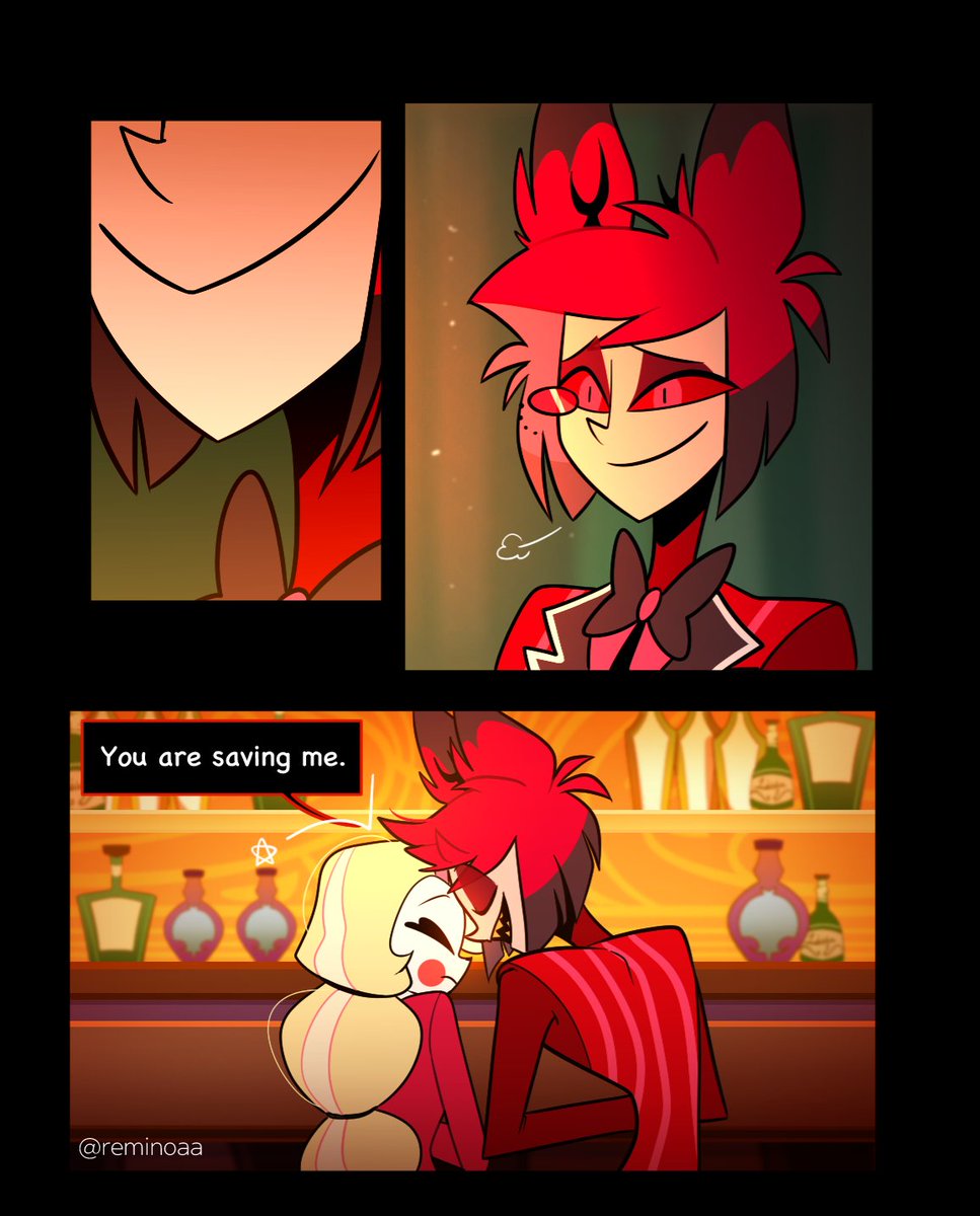 reminoaa's tweet photo. 'You save me.'
#HazbinHotel #hazbinhotelcomic #charlastor https://t.co/9f1ieLzkmp