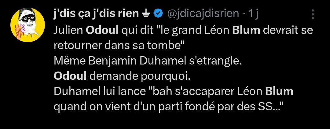 ClementToulouse's tweet photo. @CerfiaFR Odoul du RN a dit exactement la même chose 1 jour avant. Macron - RN même combat ? #macron #odoul #blum https://t.co/gOTVXhqpcR