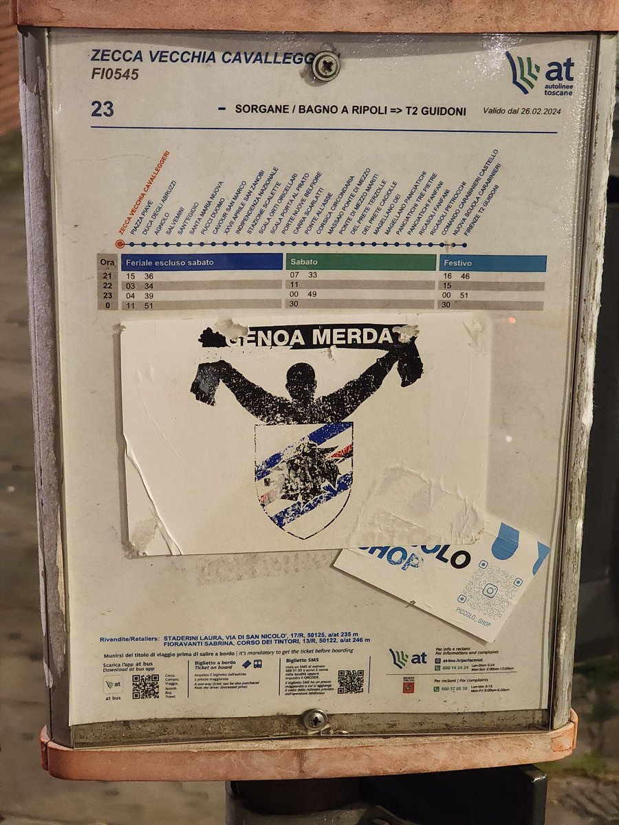 99kenneth84's tweet photo. Ho trovato questo alla fermata dell'autobus a Firenze.😆
#sampdoria
#samp
#forzasampdoria
#forzasamp
#genoamerda
#firenze https://t.co/zFS5YAbvfy
