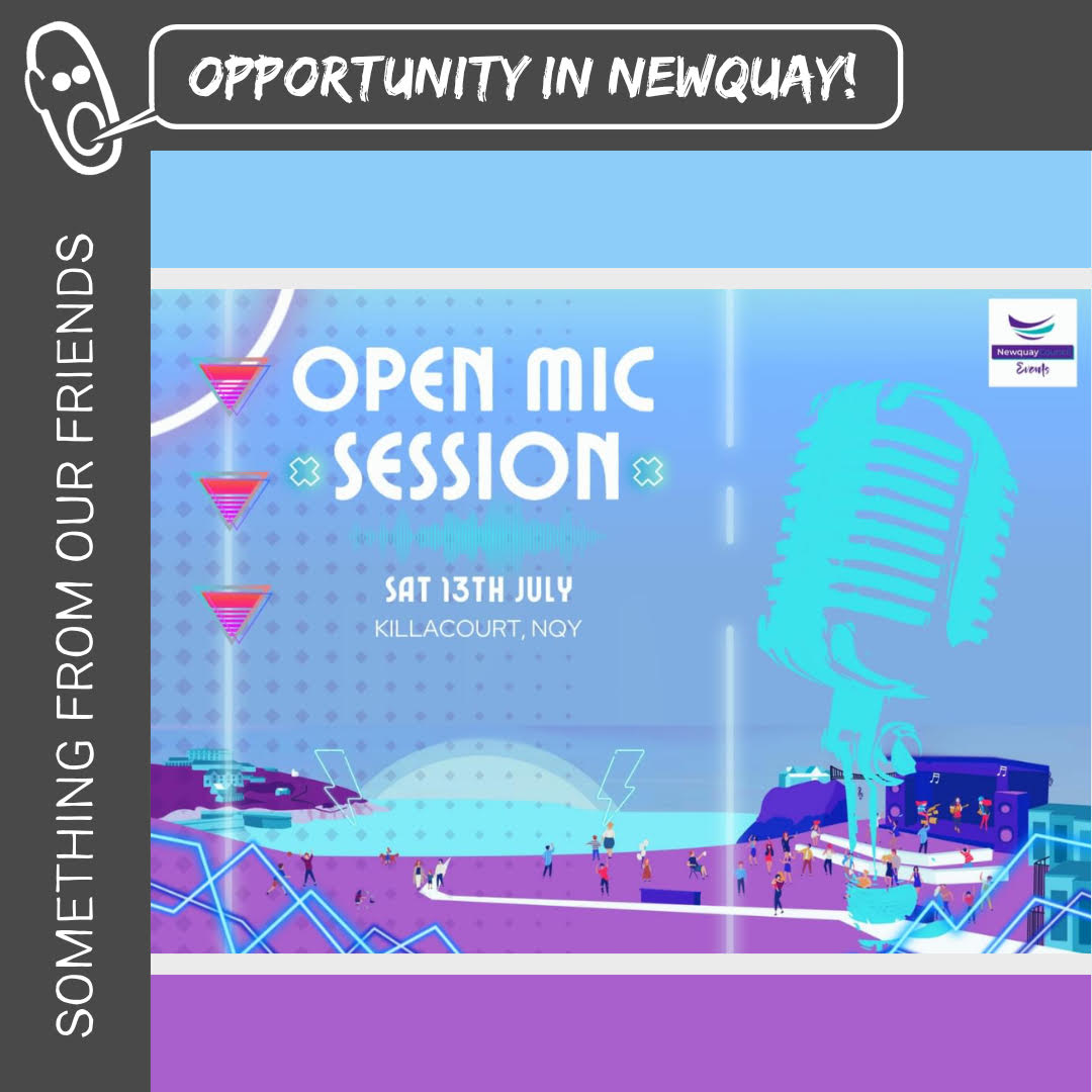 🎤 SOMETHING FROM OUR FRIENDS 🎤

Would you like to share your talent with Newquay?

Newquay Town Council Events are launching a brand new Open Mic Session at Killacourt bandstand and the first one takes place on Saturday 13th July.

Find out more: facebook.com/NQYEvents/post…
