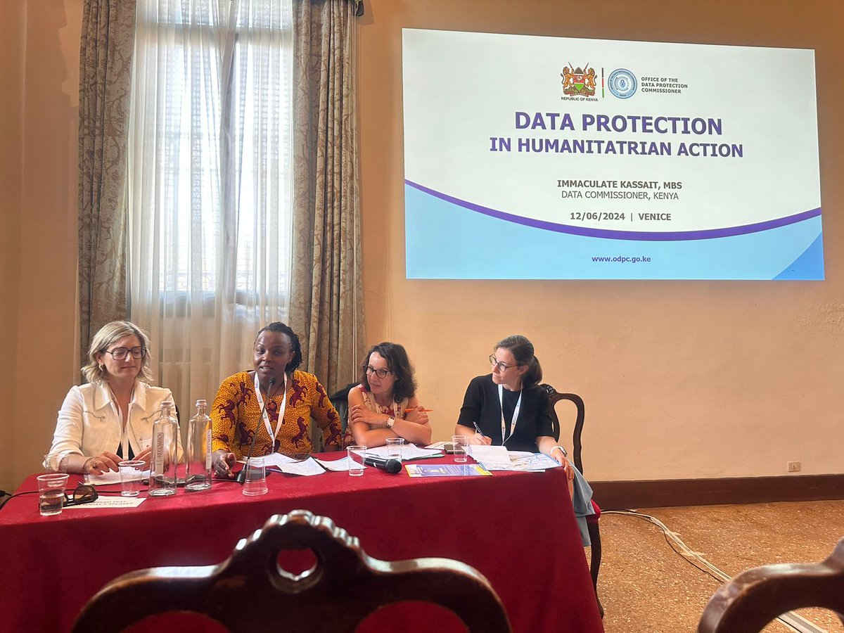 OFFICE OF THE DATA PROTECTION COMMISSIONER (@odpc_ke) on Twitter photo The Data Commissioner <a href="/ikassait/">immaculate</a> participated in a plenary session on Data Protection in Humanitarian Action at the Privacy Symposium Conference 2024 <a href="/PrivSymposium/">Privacy Symposium</a> in Venice, Italy. She was joined by other panelists, including Catherine Lennman and Florence Dubosc, her The Data Commissioner <a href="/ikassait/">immaculate</a> participated in a plenary session on Data Protection in Humanitarian Action at the Privacy Symposium Conference 2024 <a href="/PrivSymposium/">Privacy Symposium</a> in Venice, Italy. She was joined by other panelists, including Catherine Lennman and Florence Dubosc, her