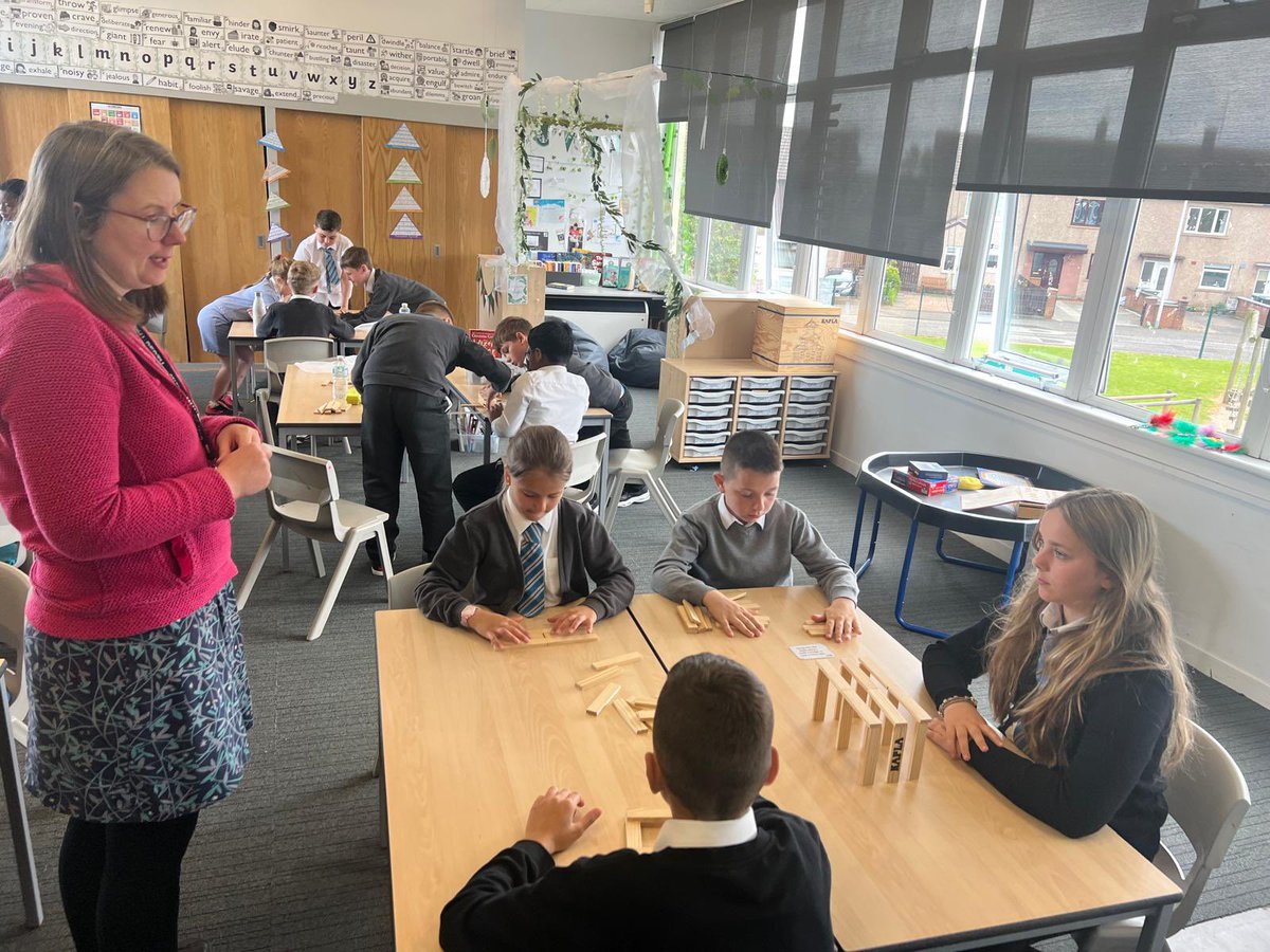 Laura from  <a href="/UHISTEM/">UHI STEM</a> visited P5 today showing us how our #Kapla links with engineering and the many types engineering we might consider as a future career. We also had lots of fun working on our own engineering projects. #DYW #UHISTEM