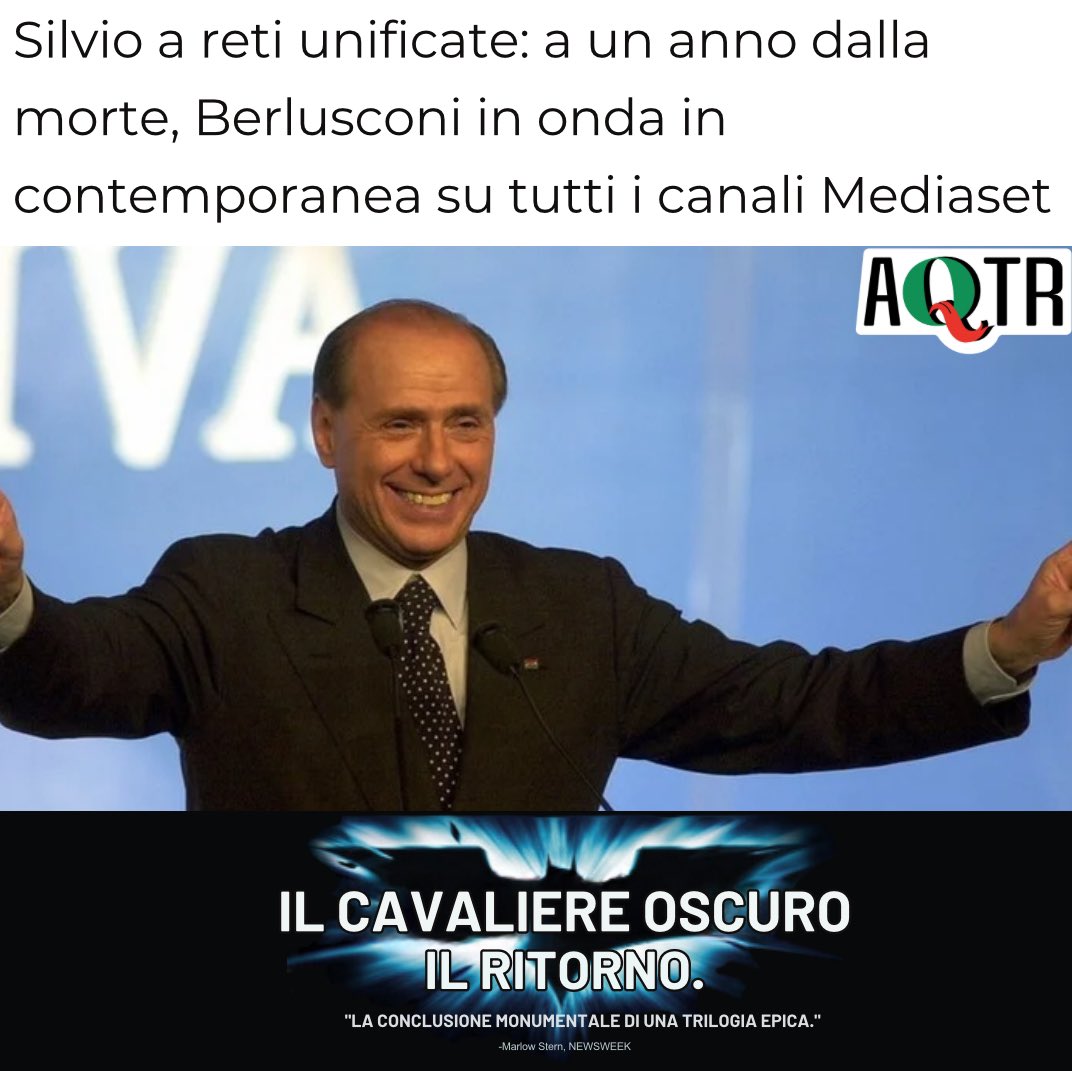 L’omaggio. 

#meme #berlusconi #12giugno #anniversario #batman
