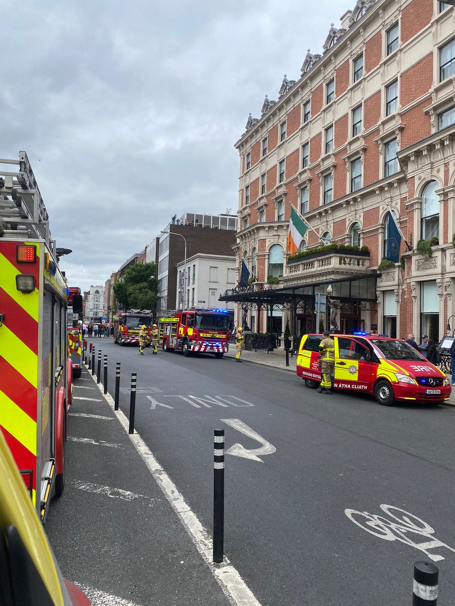 Firefighters were called to a fire in a premises on St Stephen's Green at 1038 this morning

The fire is under control with an effective evacuation helping enormously

Six fire engines including a turntable ladder and emergency tender remain on scene

Traffic restrictions in area