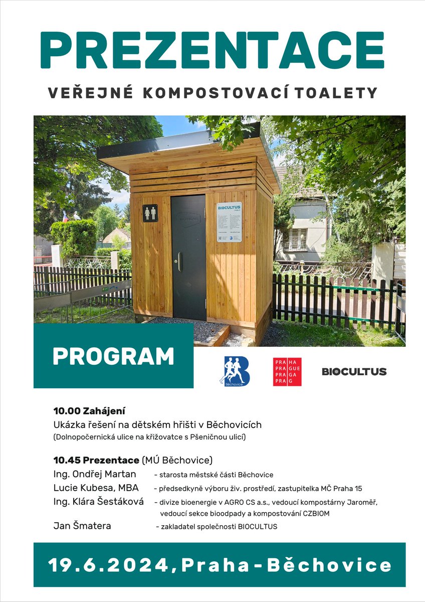 📯Ve středu 19. 6. Vás zveme na prezentaci otevření první veřejné kompostovací toalety! 🚽
🌿Na akci vystoupí i naše vedoucí kompostářské sekce Klára Šestáková.😁
🌿@prahaEU🌿