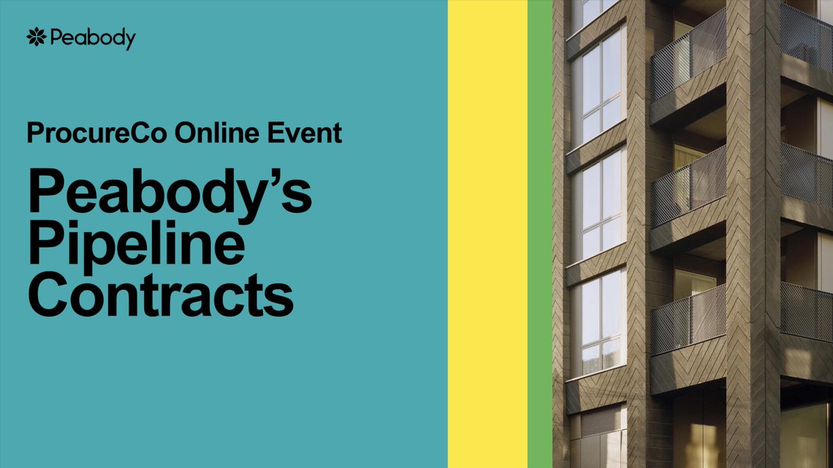 Thanks to Jody Adams, Head of Group #Procurement <a href="/PeabodyLDN/">PeabodyLDN</a> for his insightful session w/ suppliers registered on ProcureCo. It was great to learn about Peabody's organisational structure &amp; 116 current procurements.

Presentation available for download at procureco.uk/groups/supplie…