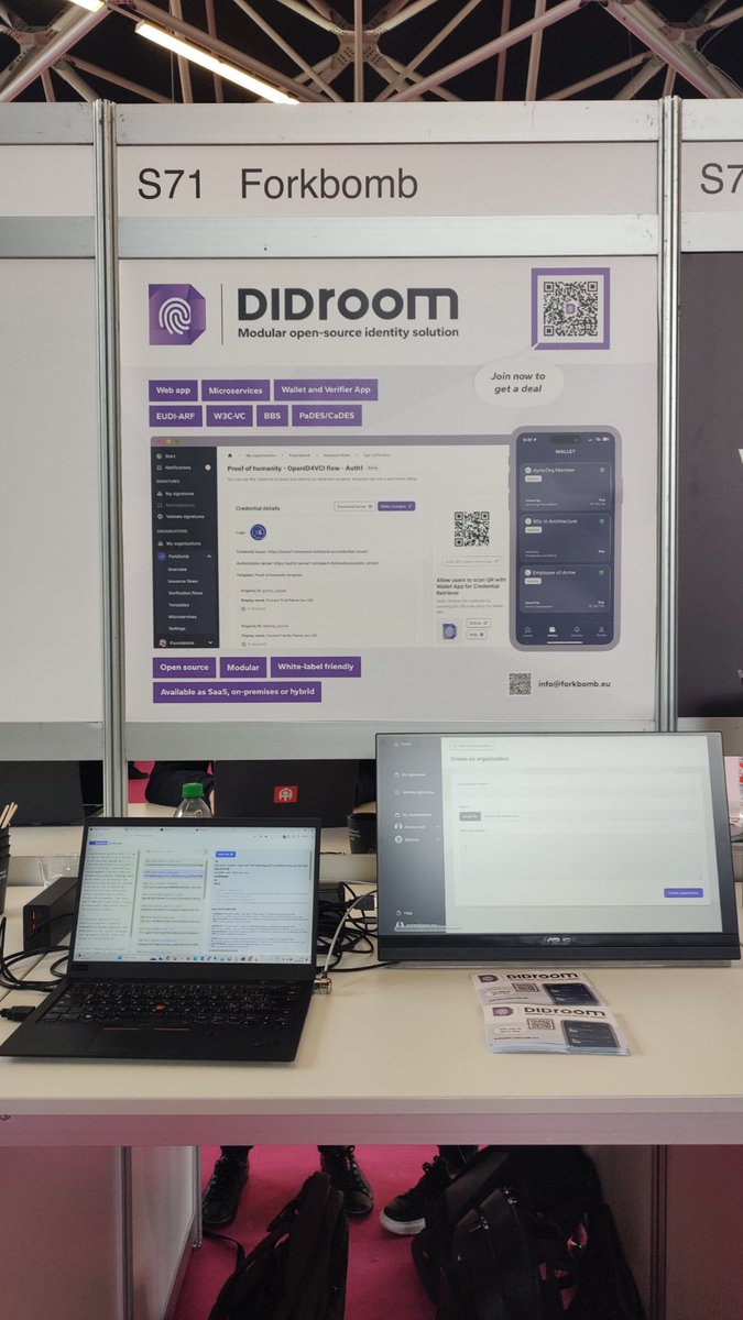 jaromil's tweet photo. Anyone reading around #identityweek in Amsterdam, come hit our team releasing a brand new open source product, we are behind all desks at Theatre 2 with the @ForkbombEu team https://t.co/WpQ3O6xQjX