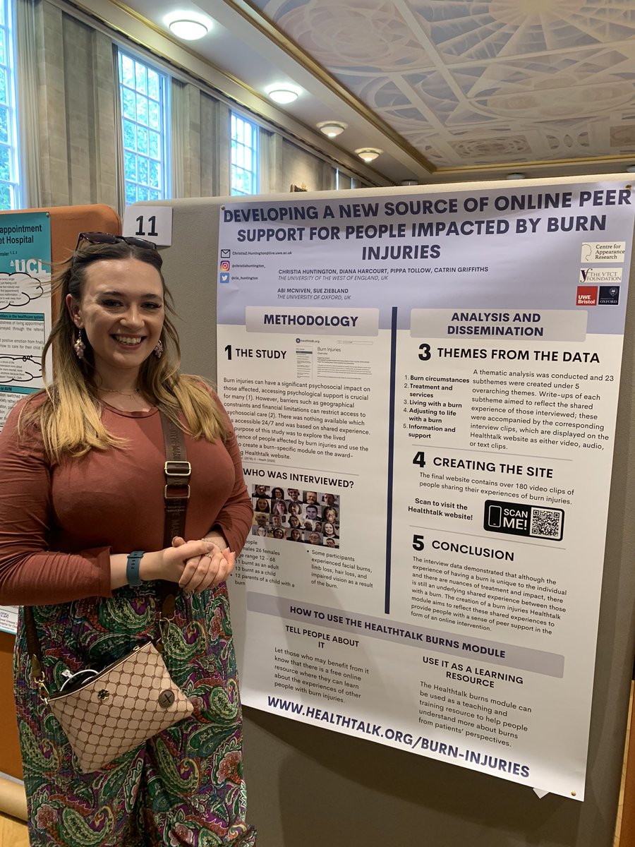 Christia Huntington (@cla_huntington) on Twitter photo Presenting my poster at #AM10 yesterday in Bristol 📊
I shared my research about creating the new <a href="/healthtalkorg/">Dipex Charity</a> burn injuries module 💻
As always, thank you to all those who made this research possible and those who continue to share the module with their patients 💕 Presenting my poster at #AM10 yesterday in Bristol 📊
I shared my research about creating the new <a href="/healthtalkorg/">Dipex Charity</a> burn injuries module 💻
As always, thank you to all those who made this research possible and those who continue to share the module with their patients 💕