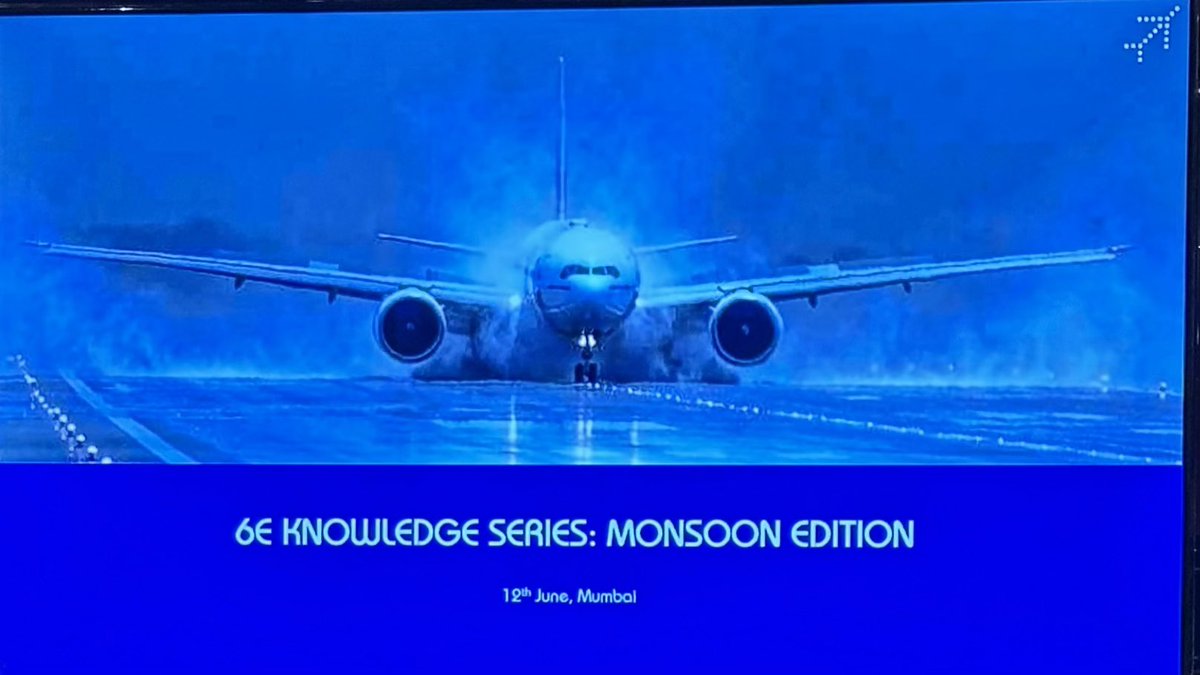 manishasinghal's tweet image. Quite an interesting session today hosted by @IndiGo6E in Mumbai. 

Though Mumbai gets only bits and pieces of aviation dos, this, knowledge series, IndiGo initiative to make journos aware of what goes into monsoon planning was informative &amp;amp; informal. And that’s why Mumbai - for
