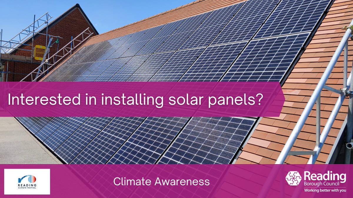 ReadingCouncil's tweet photo. Interested in putting solar panels on a community or business roof?

RCES already owns and operates 23 solar PV systems around #rdguk &amp; they're always looking for new sites. 

Join this free online session at 2.30pm on Wed 19 June, to find out more:

https://t.co/giWfSzak3u https://t.co/aa8m3lHAks