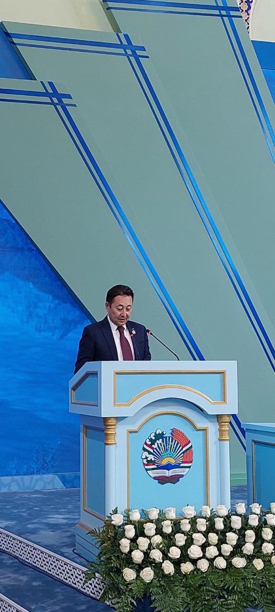 CicaSecretariat's tweet photo. The #CICA Secretary General Kairat Sarybay delivered remarks at the plenary session of the 3rd High-level Int'l Conference on "#WaterForSustainableDevelopment" in #Dushanbe.
He highlighted the essential role of water in #sustainabledevelopment, and CICA’s role in fostering collaboration on water-related issues, addressing #sustainability and #disastermanagement.
Upcoming CICA events, such as the #CICAEnvConf2024 and a #COP29 side event, will further explore #sustainable environmental solutions.
Water remains a source of life and prosperity, promoting #unity and #peace.
#DushanbeWaterProcess #SDGs
🔗Remarks available at: https://t.co/caMDalQx96