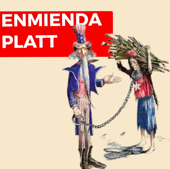 Un día como hoy de 1901 el imperio logró la imposición de la bochornosa Enmienda Platt. Pero no pudo borrar las ansias de justicia y libertad del pueblo. ¡Aquí estamos! #TenemosMemoria