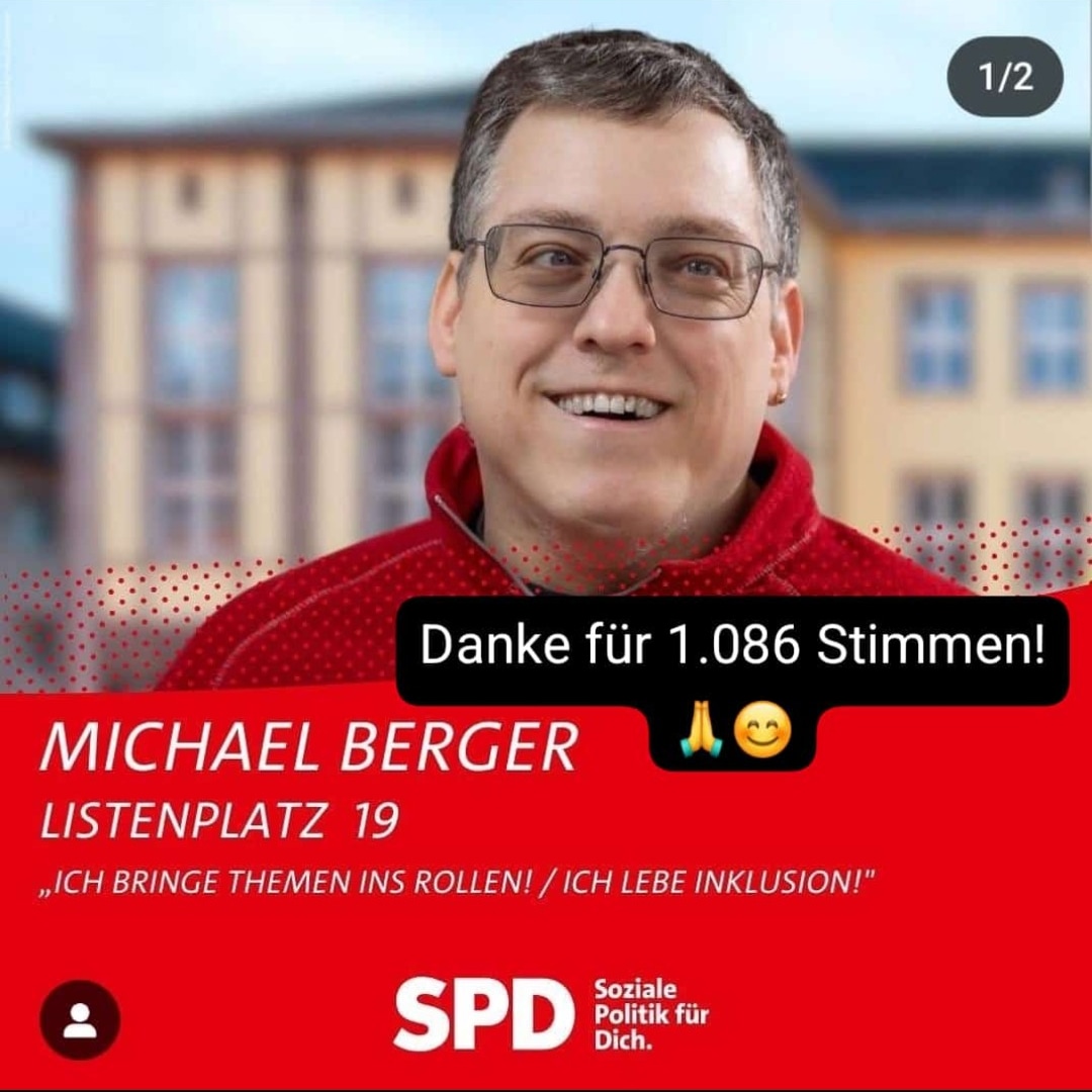 Es ist geschafft! Die #Kommunalwahl2024 ist Geschichte. Mir bleibt nur noch danke zu sagen für 1.086 Stimmen (2019: 740 Stimmen)! 🙏 #SPD #Bruchsal #DieganzeStadtimBlick #Inklusion #Teilhabe #barrierefrei #Behinderung #aktivmithandicap #Mobilität #ÖPNV <a href="/zaecomio/">Christina Zäpfel</a> <a href="/spdbawue/">SPD Baden-Württemberg</a>