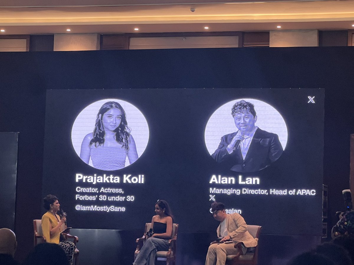 Ahmed Gamal-Eldin (@ahmedgeldien) on Twitter photo Happening right now! #XFORBRANDS summit by <a href="/X/">X</a> & <a href="/AlephHolding/">Aleph Group, Inc</a> in #Mumbai #India, <a href="/iamMostlySane/">Prajakta Koli</a> & <a href="/bluealan/">Alan Lan</a> taking the stage to tackle a couple of important topics including the content creators role in today’s Digital economy and social impact! 🔥🚀👌 Happening right now! #XFORBRANDS summit by <a href="/X/">X</a> & <a href="/AlephHolding/">Aleph Group, Inc</a> in #Mumbai #India, <a href="/iamMostlySane/">Prajakta Koli</a> & <a href="/bluealan/">Alan Lan</a> taking the stage to tackle a couple of important topics including the content creators role in today’s Digital economy and social impact! 🔥🚀👌