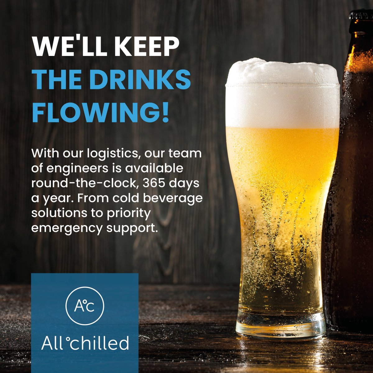 ⏰ Don't let last-minute bar emergencies ruin your event! With our logistics, our team of engineers is available round-the-clock, 365 days a year. From cold beverage solutions to priority emergency support, we ensure your event runs smoothly from start to finish. 

#AllChille ...