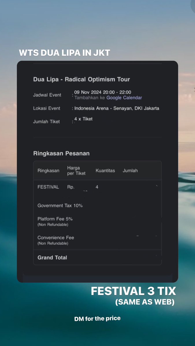 devinjimie's tweet photo. Guys!! WTS Dua Lipa Radical Optimism Tour in Jakarta, Festival (Available 3 Tix)

Jual karena udah dibeliin sama temen, jual harga sama kaya di web aja
Interest? DM me, nanti barengan kok nonton nya jadi aman

#wts #dualipa #radicaloptimismtour #dualipainjakarta https://t.co/RRjpfJHRBb