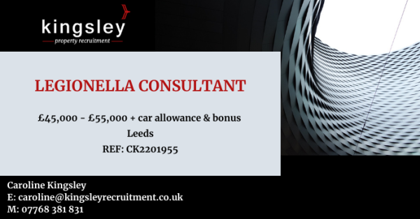 Caroline has a NEW and Exciting opportunity in Leeds for a Legionella Consultant, Get in touch on 07768 381 831 for more information.

#legionella #recruitment #jobs tinyurl.com/25sn67qp