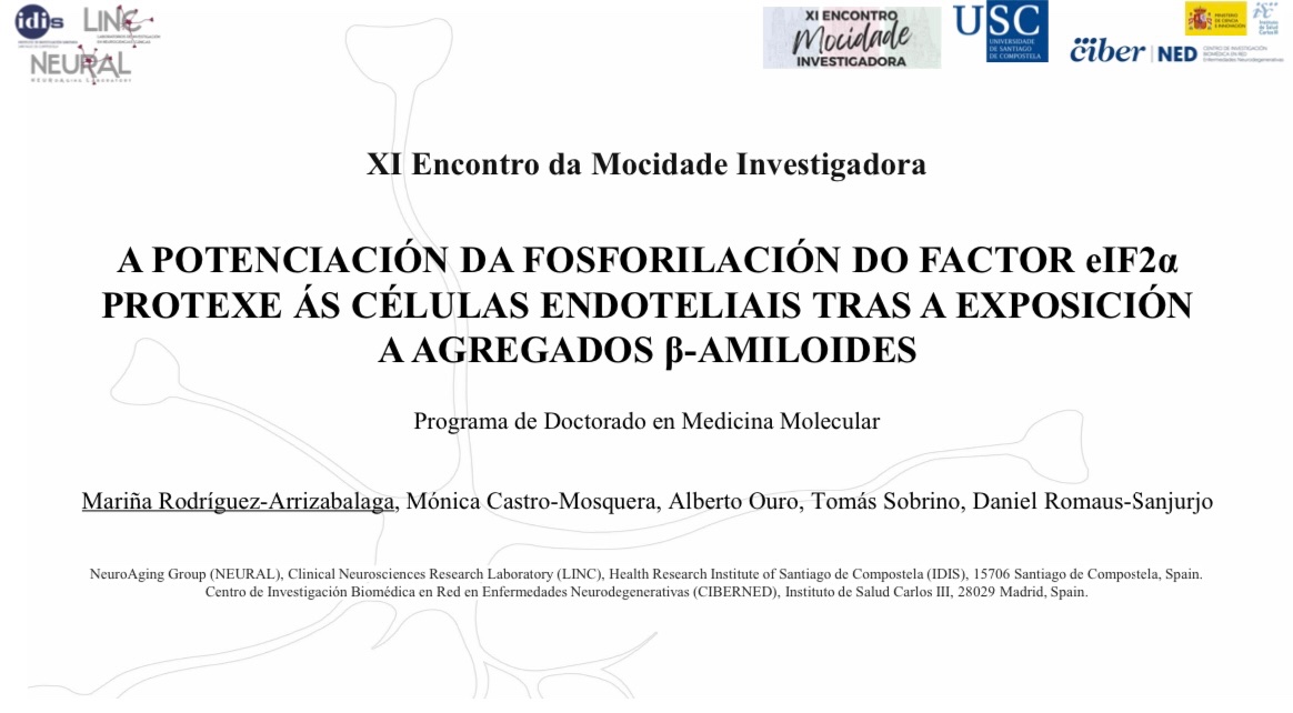 XI ENCONTRO DA MOCIDADE INVESTIGADORA 🔬

A nosa investigadora predoutoral <a href="/Rdgz_Marina/">Mariña Rodríguez-Arrizabalaga</a>  átopase no XI Encontro Mocidade Investigadora que se celebra os días 10 e 11 de Xuño na Facultade de Psicoloxía da Universidade de Santiago de Compostela.