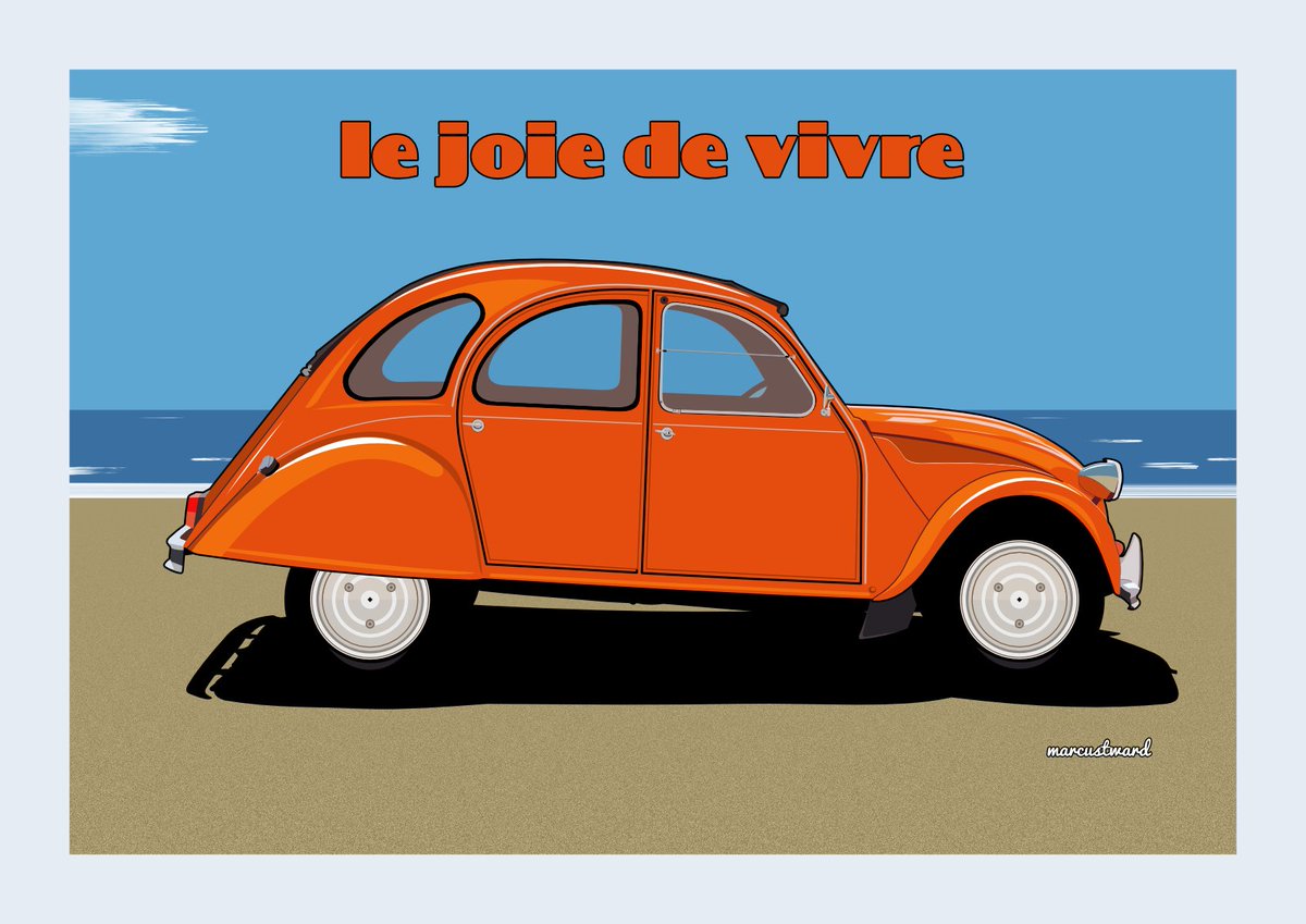 marcus_t_ward's tweet photo. *Latest Drawing*
A design taken from my "leave for another day pile" 😂
A simple drawing of a very bright and sunny Citroën de Chevaux - 2CV
Vector drawing in @affinitybyserif Designer
#CarArt #VectorDrawing #Citroen #2CV https://t.co/IKB76mJpSw