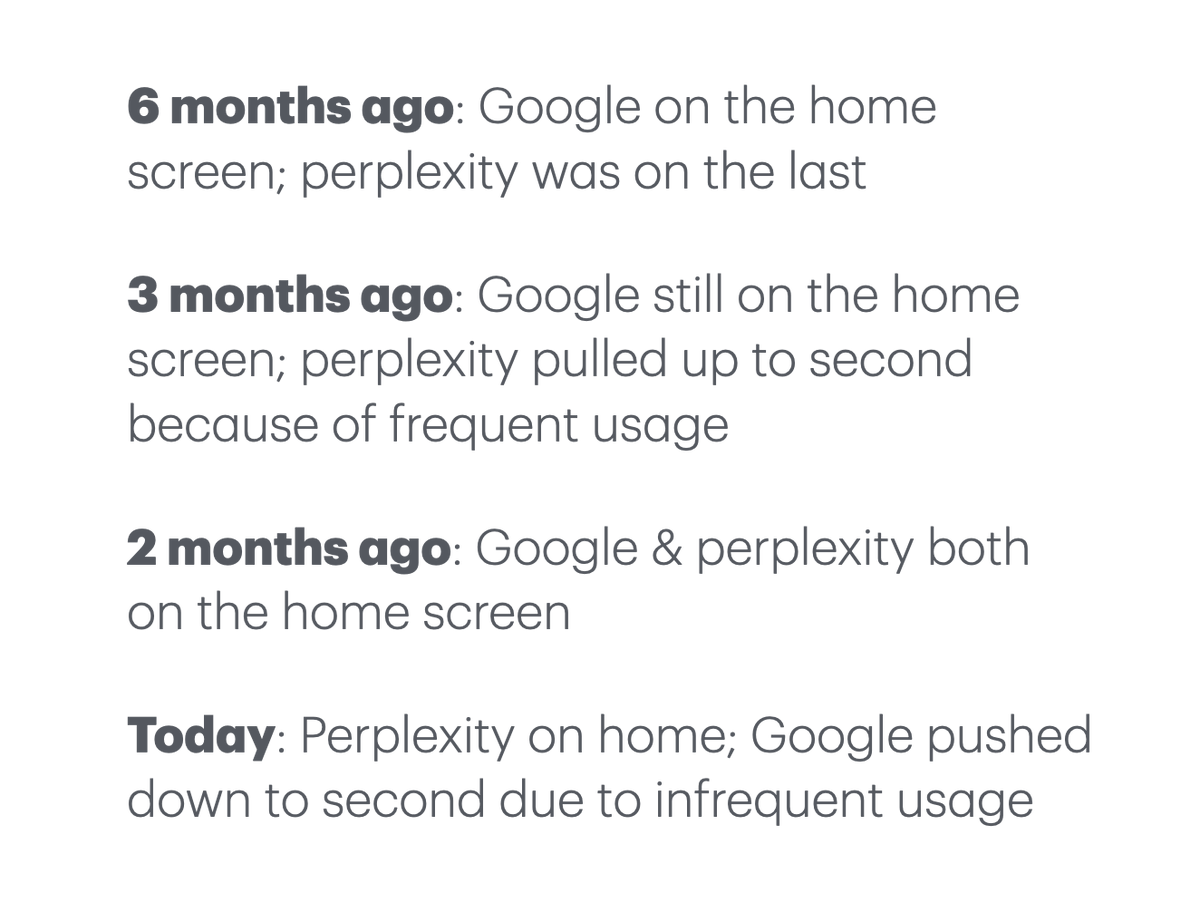 KS5's tweet photo. Progression of @perplexity_ai app on my smartphone: https://t.co/GtpdA7C2q5