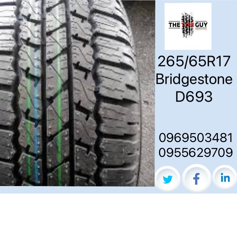 GuyTyre's tweet image. 265/65R17 Bridgestone D693