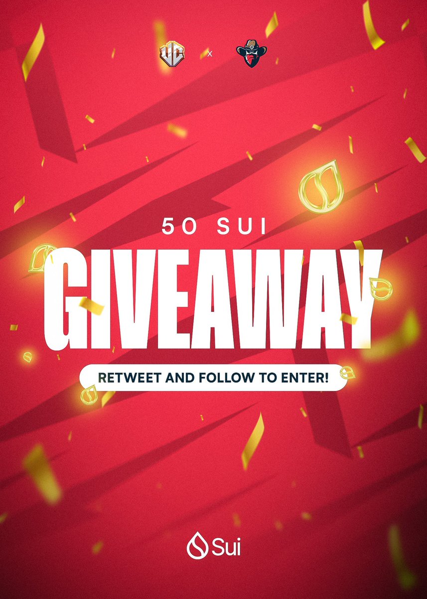 UnchainedOnSui's tweet photo. 🎁 GIVEAWAY TIME 🎁 

Win 50 $SUI 

1️⃣ Follow @UnchainedOnSui &amp; @UCesportsGG
2️⃣ Like and Retweet 
3️⃣ Tag 2 frens  

The winner will be announced in 3 days! https://t.co/kMk3pmNmZ0