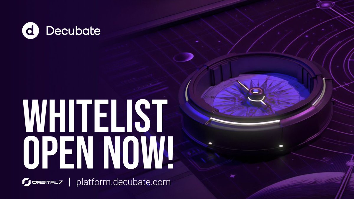 decubate's tweet photo. 🌟 Orbital7 Whitelist Now Open!

Join here: https://t.co/vtkRoJHu4Y and revolutionize your digital asset management with Orbital7 - the ultimate platform for creating, managing, and optimizing digital assets on Runes, BRC-20, and the Bitcoin network.

Orbital7 IDO Details:

📅 Whitelisting Period: Starts 12/06/2024 11:00 AM UTC - Ends 17/06/2024 11:00 AM UTC

💸 Guaranteed Allocation Round: 17/06/2024 11 AM UTC (for 22 hours)

🏃‍♂️ First Come First Serve Round: 18/06/2024 9 AM UTC (for 1 hour)

💰 Total Allocation: $300,000

🛡 7 Day TGE Protection

⏳ Vesting Schedule: 15% at TGE, 1 month cliff, 6 months linear vesting

💲 Ticker: $ORBI

💵 Token Price: $0.0042

⛓ Chain: BSC

Connect with Orbital7:

💬 Telegram: https://t.co/uXVazH5496

🐦 Twitter: https://t.co/l8jmgau5yP

🌐 Discover More: https://t.co/r0AEGmbFA0

Unlock the future of digital asset management with Orbital7 - the developer-centric platform offering innovative tools like Nexus MPC Wallet and Nova Token Burner, designed to enhance security, efficiency, and scalability on Runes, BRC-20, and the Bitcoin network.