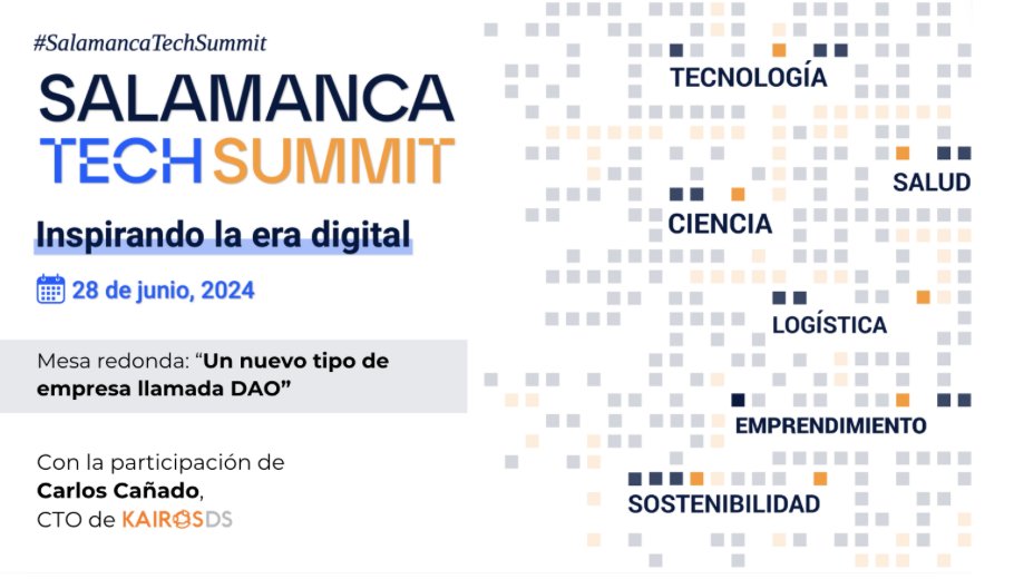 El 28/6, nuestro CTO, <a href="/ccanado/">Carlos Cañado</a>, estará en <a href="/Salamancatech/">Salamanca Tech</a>.

🚀 Este evento busca dar pie a proyectos e ideas disruptivas en la ciudad con más de 30 conferencias, que conectarán a emprendedores, inversores y empresarios.

🎟️ ¡Consigue ya tu entrada! acortar.link/x1U13l