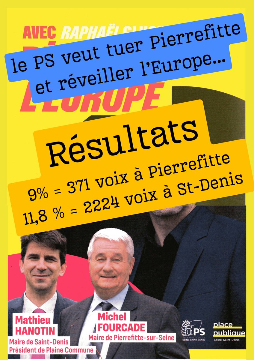Dans le "fief" des 2 maires, le poulain du PS a recueilli à peine 2500 voix/ 62 000 inscrits. Malgré leur soutien.
Ont-ils vraiment une légitimité démocratique à imposer leur projet de fusion ?