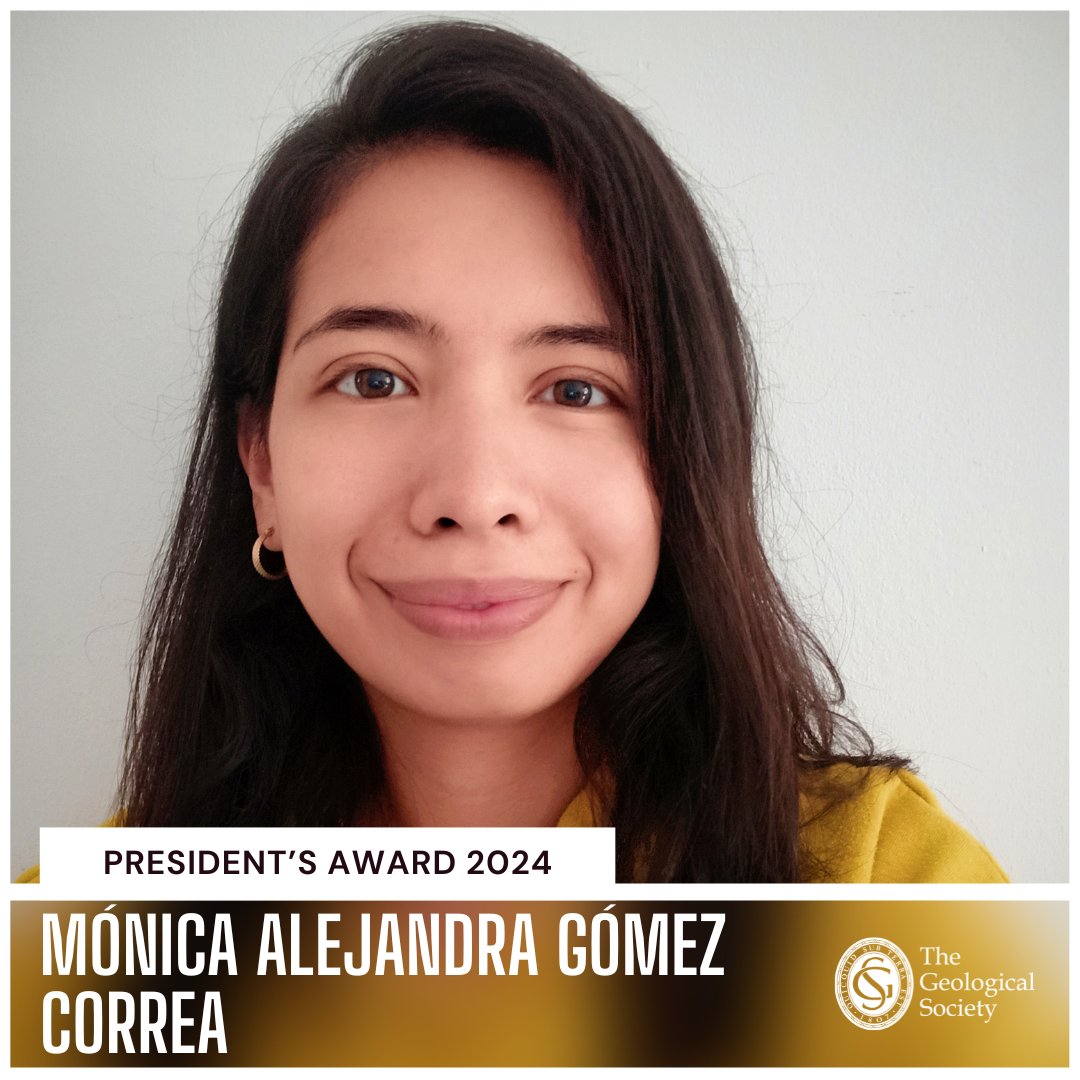 The Geological Society (@geolsoc) on Twitter photo Our second President’s Award goes to Mónica Alejandra Gómez Correa!
As current PhD student at <a href="/unihh/">Universität Hamburg</a> and <a href="/GeoLatinas/">Latinas in Earth and Planetary Sciences</a> co-leader, Mónica was awarded our President’s Award for her impressive early career and for paving the way as a future leader.
Congratulations @mokasaurus! Our second President’s Award goes to Mónica Alejandra Gómez Correa!
As current PhD student at <a href="/unihh/">Universität Hamburg</a> and <a href="/GeoLatinas/">Latinas in Earth and Planetary Sciences</a> co-leader, Mónica was awarded our President’s Award for her impressive early career and for paving the way as a future leader.
Congratulations @mokasaurus!