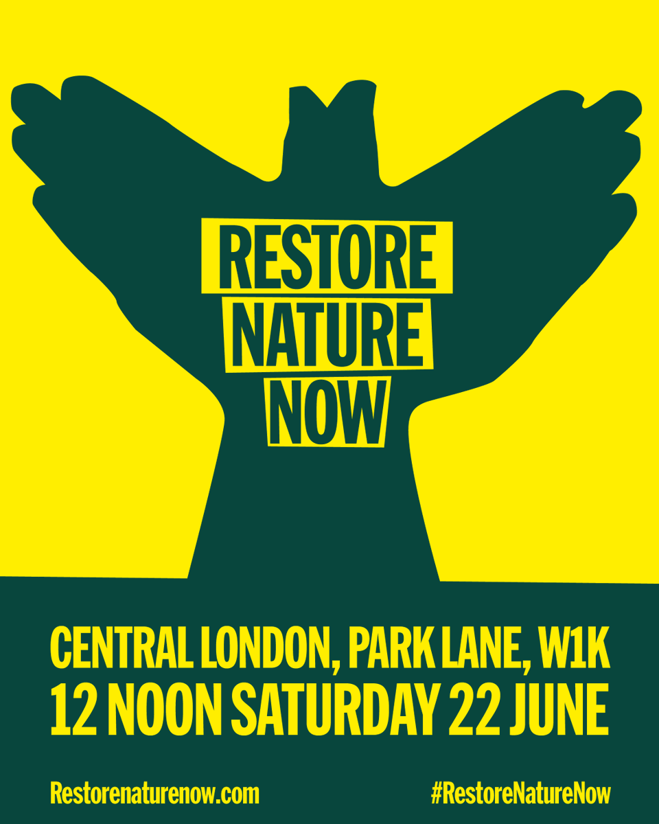 RSPB (@natures_voice) on Twitter photo 10 days to go!
Nature is in crisis, and we need urgent action. 🚨
Will you stand with us on Saturday 22nd June?
It’s time to show political parties, and future decision-makers, that protecting nature MUST be a priority.
#RestoreNatureNow <a href="/RNNMarch/">Restore Nature Now</a> 10 days to go!
Nature is in crisis, and we need urgent action. 🚨
Will you stand with us on Saturday 22nd June?
It’s time to show political parties, and future decision-makers, that protecting nature MUST be a priority.
#RestoreNatureNow <a href="/RNNMarch/">Restore Nature Now</a>