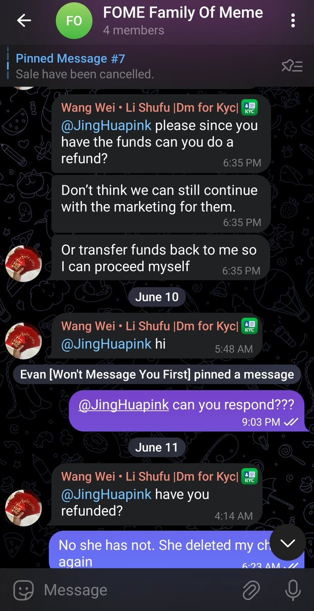 FamilyOfMemes's tweet photo. @Buddhas_Calls @SOLbirddog JingHuaPink is a cheat and scammer. https://t.co/TNkj3OnVwU