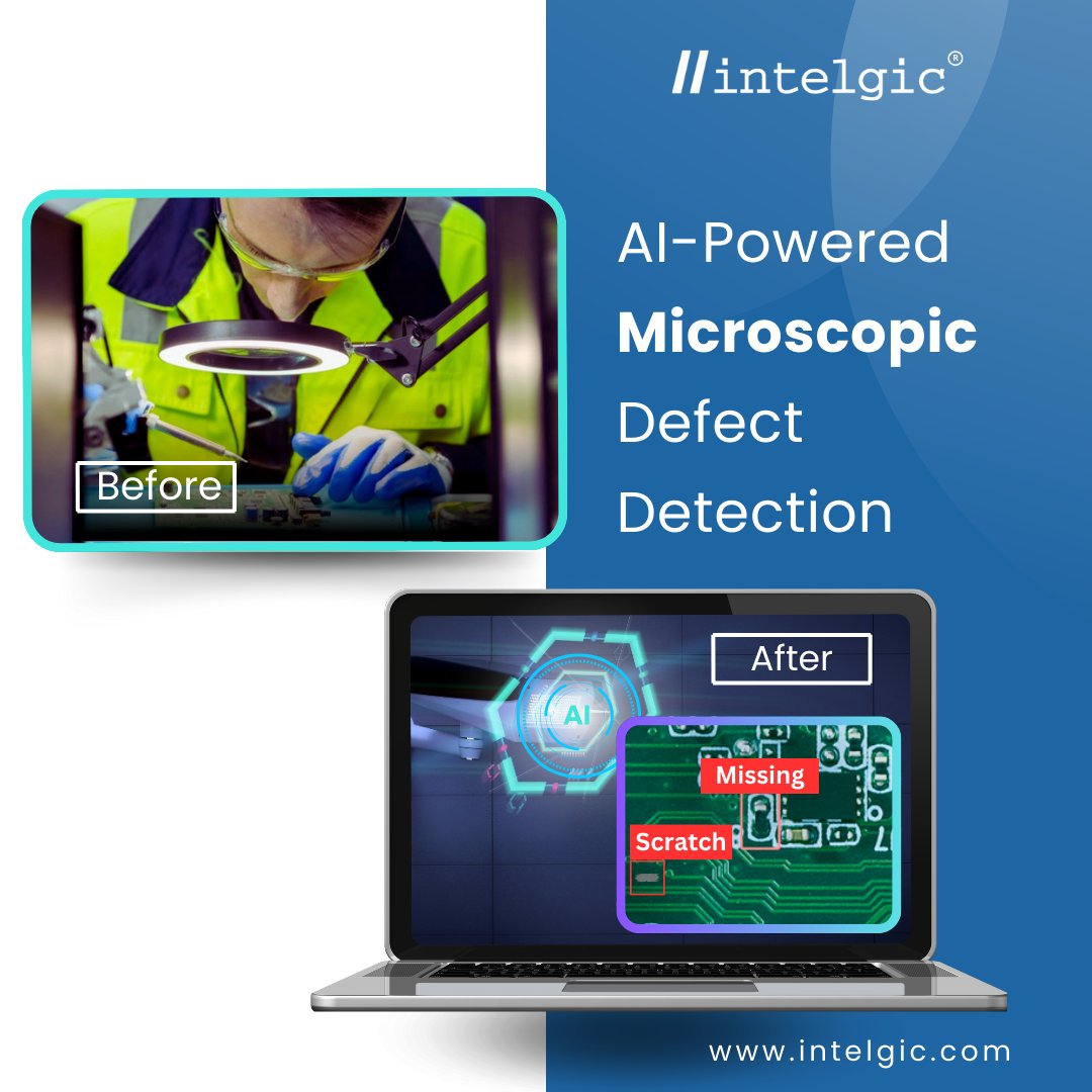 intelgics's tweet photo. Intelgic's AI-powered vision system uses high-res IP cameras to enhance microscopic defect detection, offering unmatched accuracy and cost-effectiveness. #AI #DefectDetection #SecurityWithAI #VisionAI #MachineVision #AIsoftwareStudio #Intelgic #QualityControl #Manufacturing https://t.co/hx7Hxh3n5U